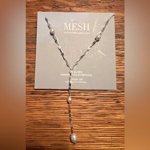MESH 925 Silver and Pearl Necklace